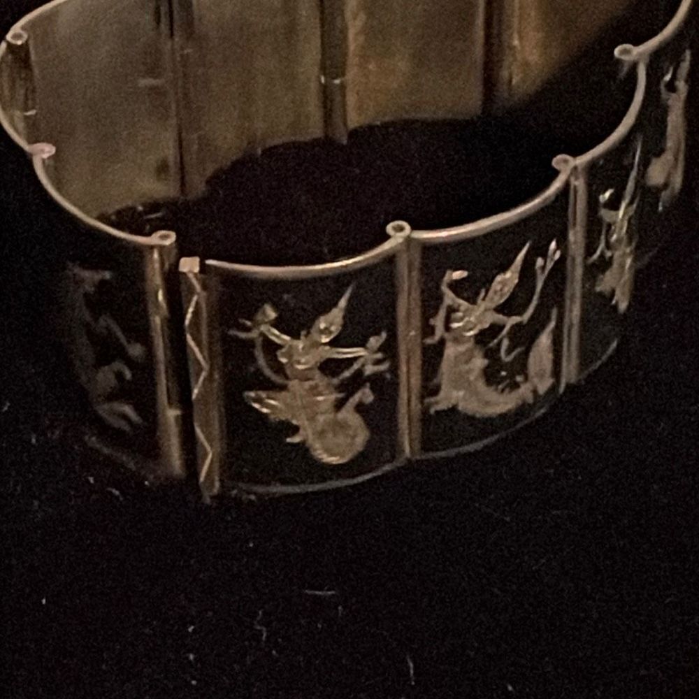 Sterling antique Siam bracelet  vintage